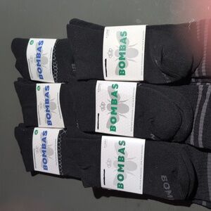 Bombas Men's Black Socks (6) ct xlarge Calf socks